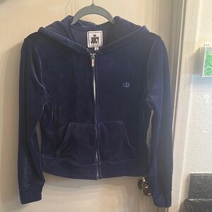 Juicy Couture Deep Blue Velour Hoodie